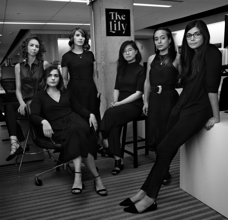 The staff of the Washington Post’s new “Lily” product for millennial women. (Jesse Dittmar for the Washington Post)